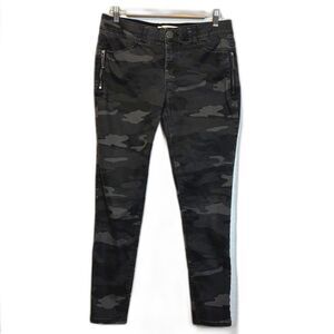Democracy Jeans Women Size 8p AB Technology Grey Camo Skinny Stretch Absolution